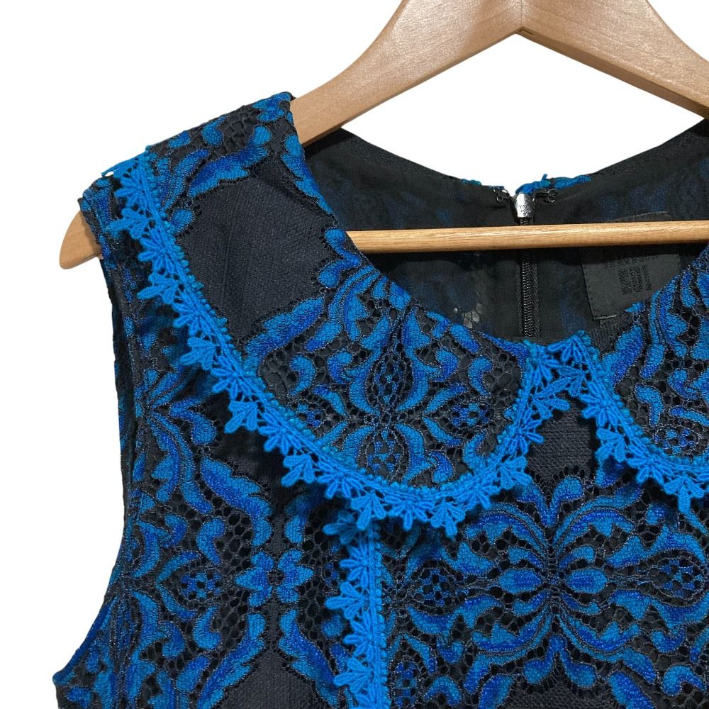 美品 ANNA SUI アナスイ クロシェレース ノースリーブ ワンピース