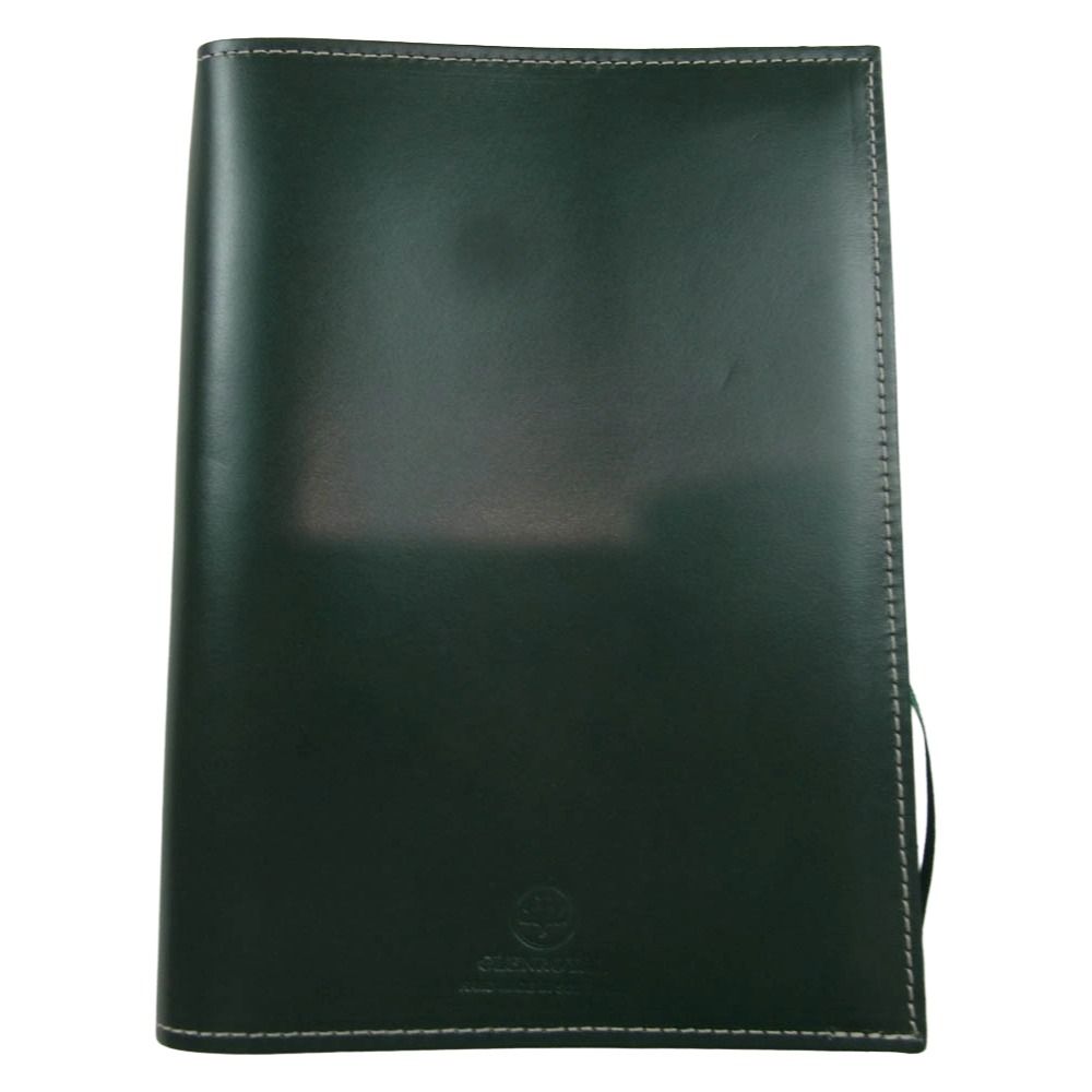 グレンロイヤル 03-2605 オールブライドルレザー ブックカバー A 6文庫サイズ グリーン系 上