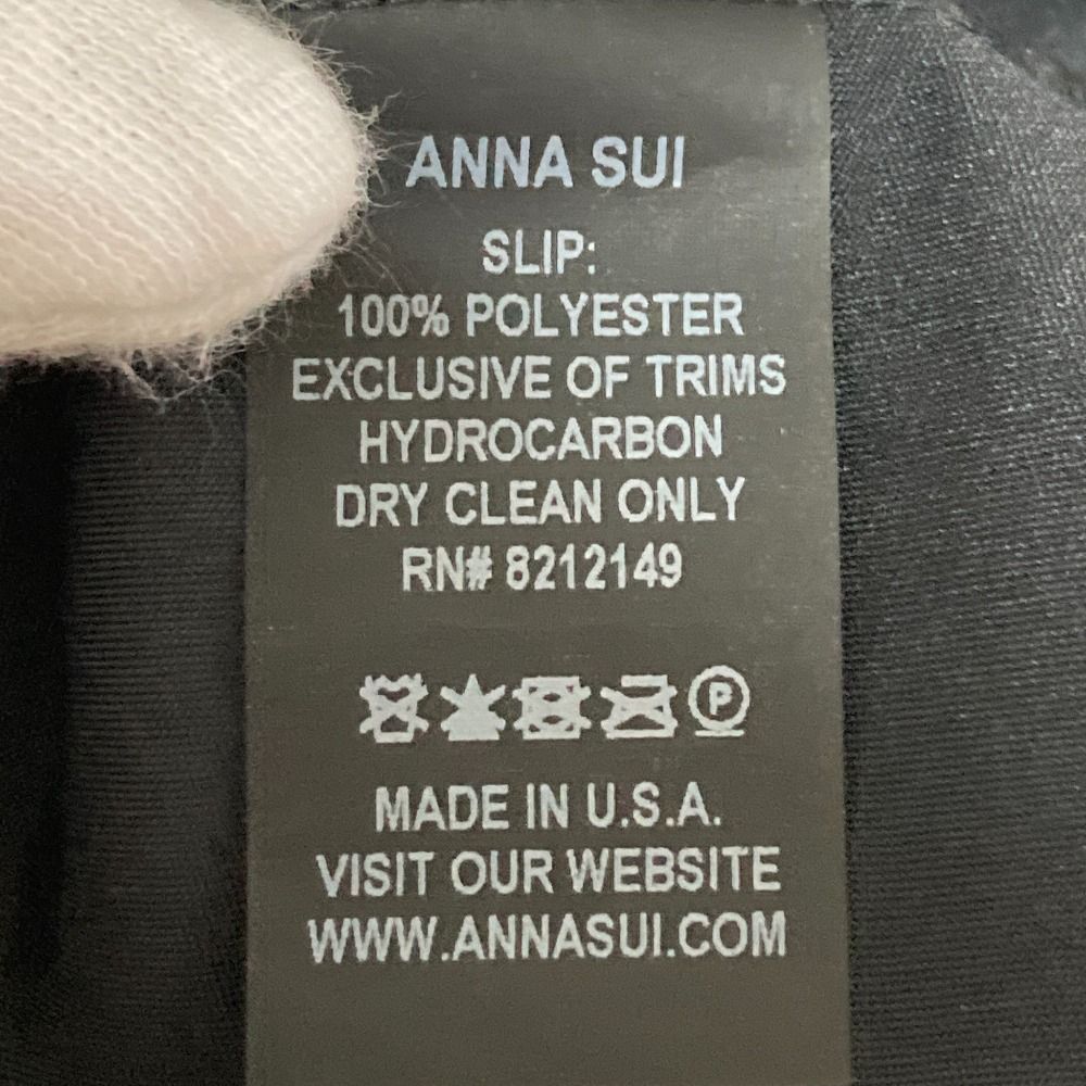 美品 ANNASUI アナスイ エンブロイダリー シアー ミニシャツワンピース  