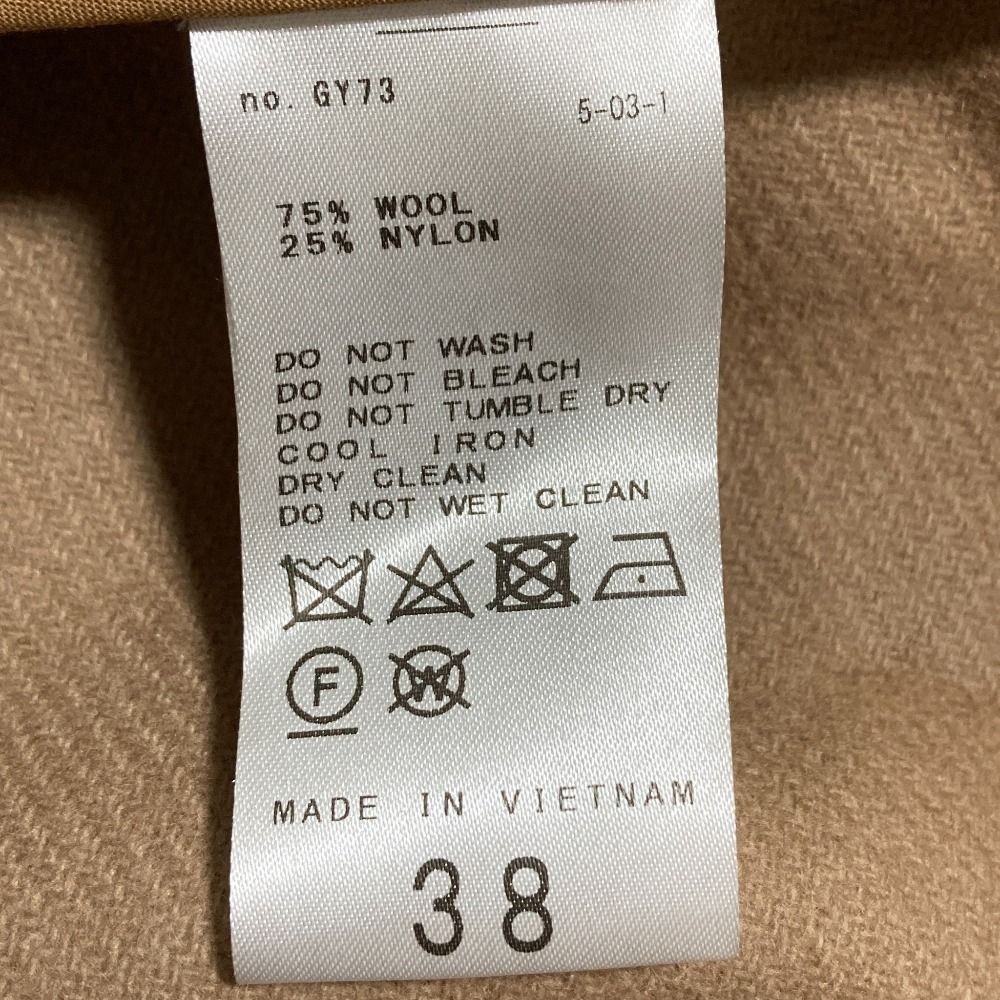 希少48サイズ MAX&CO. ロングダッフルコート ウールキャメル コート