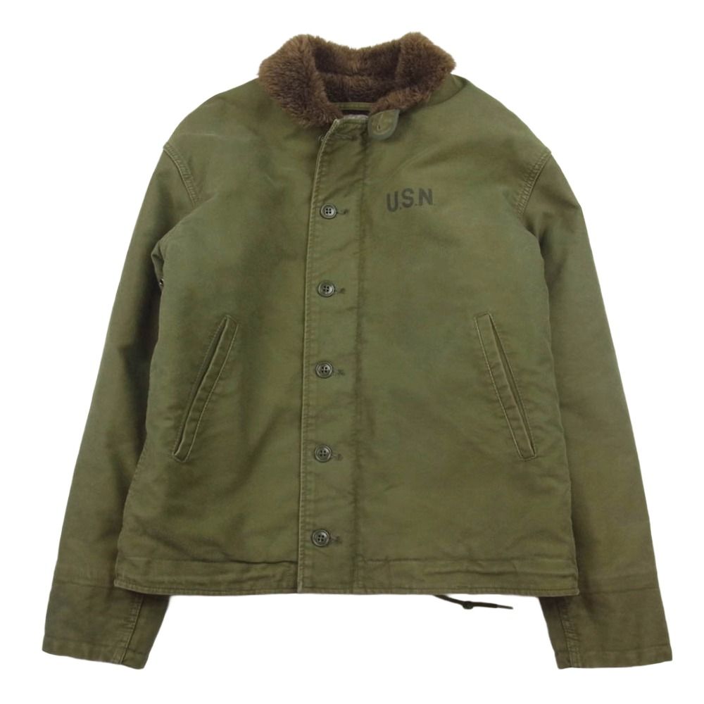 HOUSTON ヒューストン N-1 DECK JACKET デッキジャケット カーキ系 40