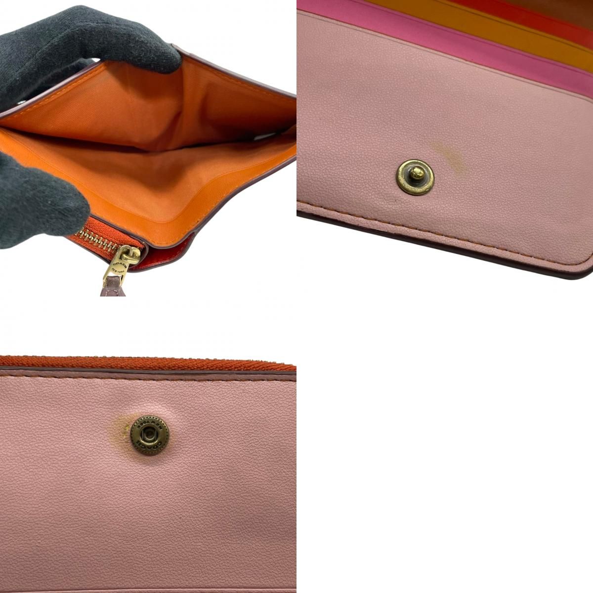 コーチ COACH 二つ折り財布 コンパクトウォレット ラウンドファスナー