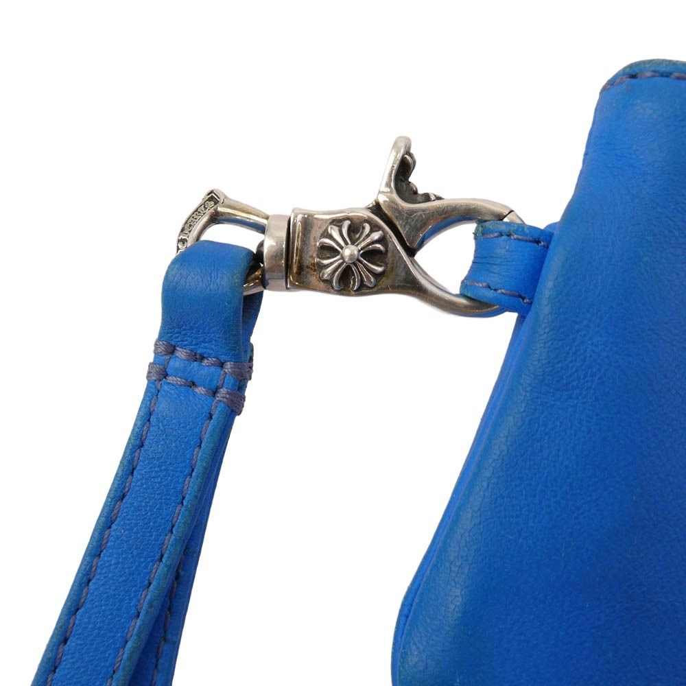 クロムハーツ ケース レザー ブルー×シルバー クロスパッチ ストラップ付 楽天市場】CHROME HEARTS クロムハーツ ポーチ スリークロスパッチ