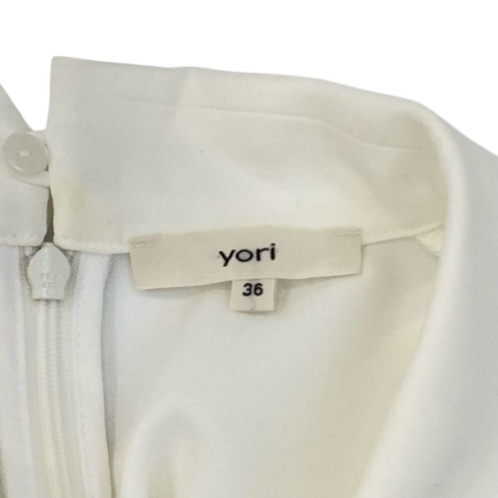 良品 22SS yori ヨリ サラサラ襟付き パフスリーブ フレアブラウス