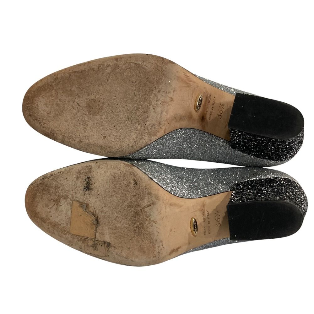 良品 Sergio Rossi セルジオロッシ グリッターパンプス サイズ36.5 約