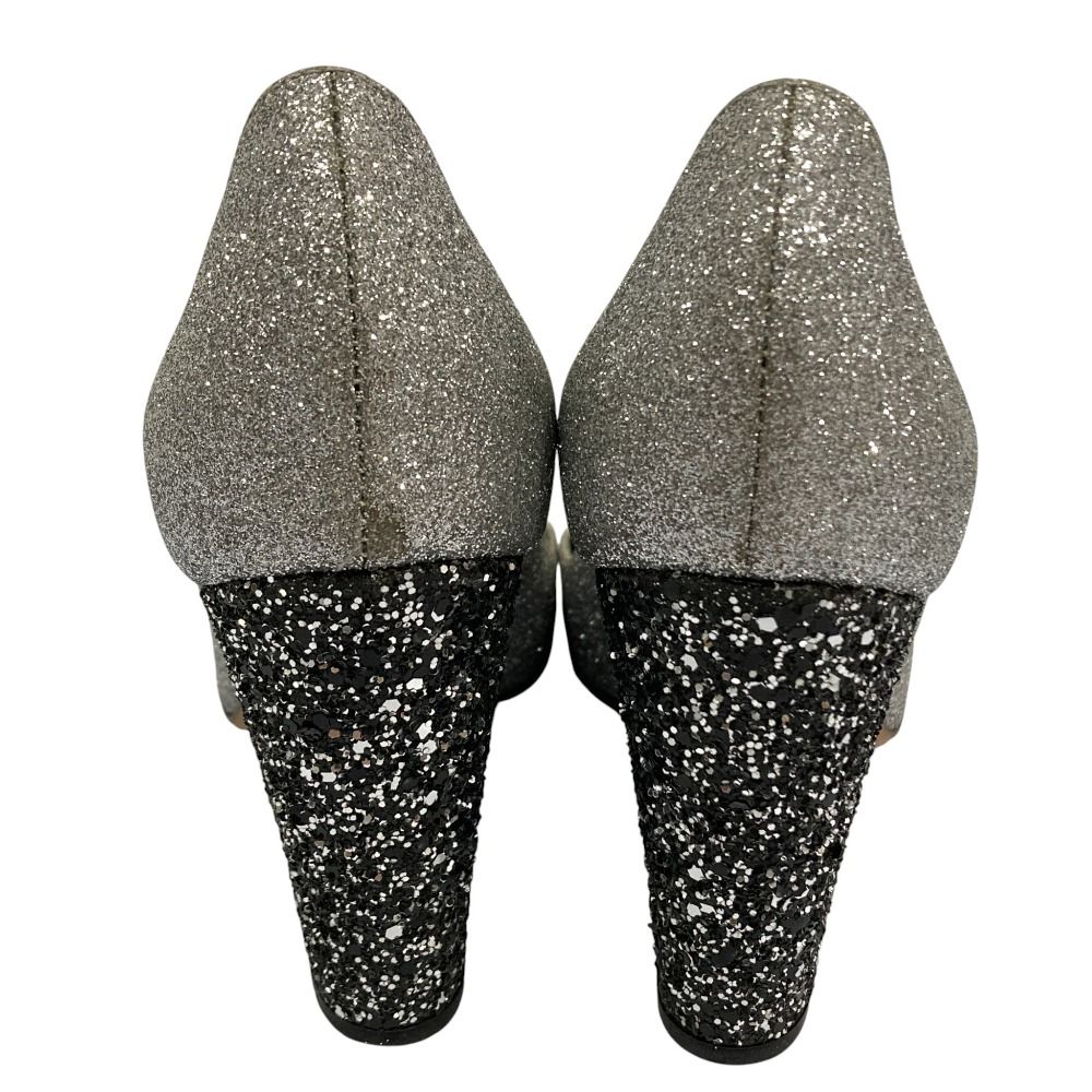 良品 Sergio Rossi セルジオロッシ グリッターパンプス サイズ36.5 約