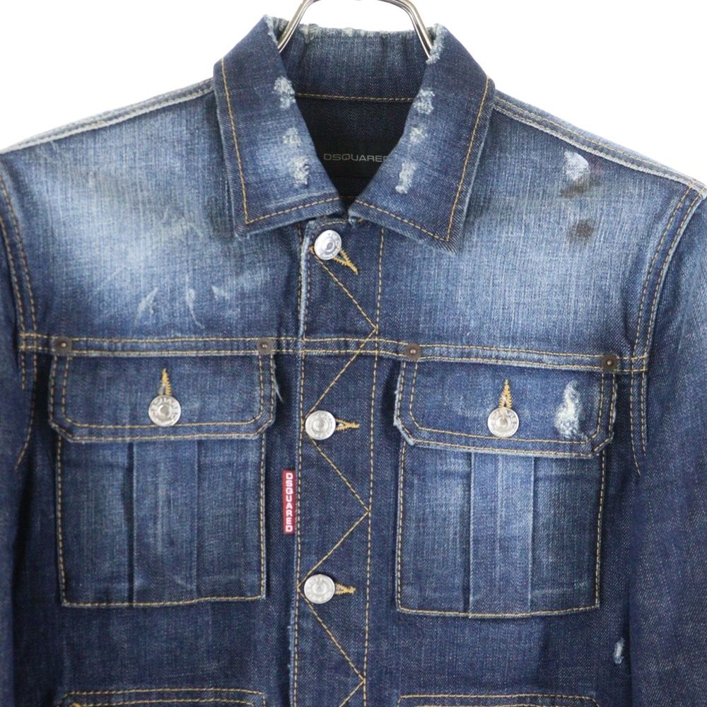 DSQUARED2 ダメージ加工デニムジャケット DSQUARED2 (ディースクエアード) 14SS ダメージ加工 デニムジャケット
