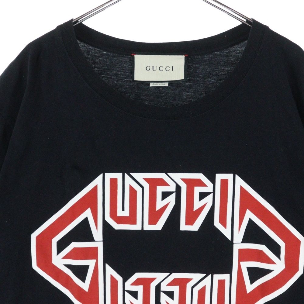 グッチ イタリア製 良品 GG柄 総柄 クルーネック カットソー ブラック グッチ イタリア製 良品 GG柄 総柄 クルーネック カットソー ブラック