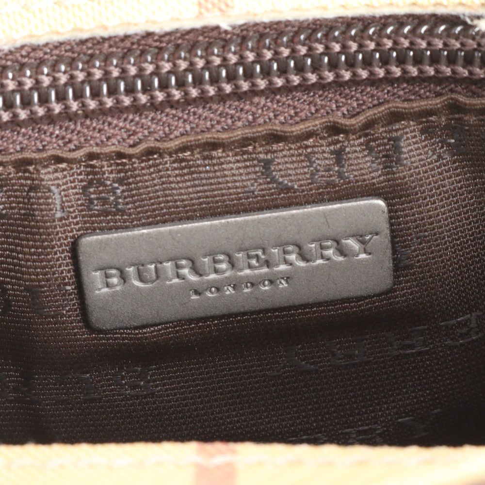 極美品 バーバリー ノバ チェック レザー トート バッグ 肩掛け