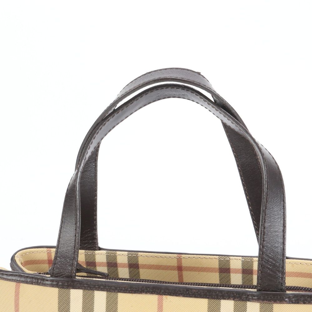 極美品 バーバリー ノバ チェック レザー トート バッグ 肩掛け
