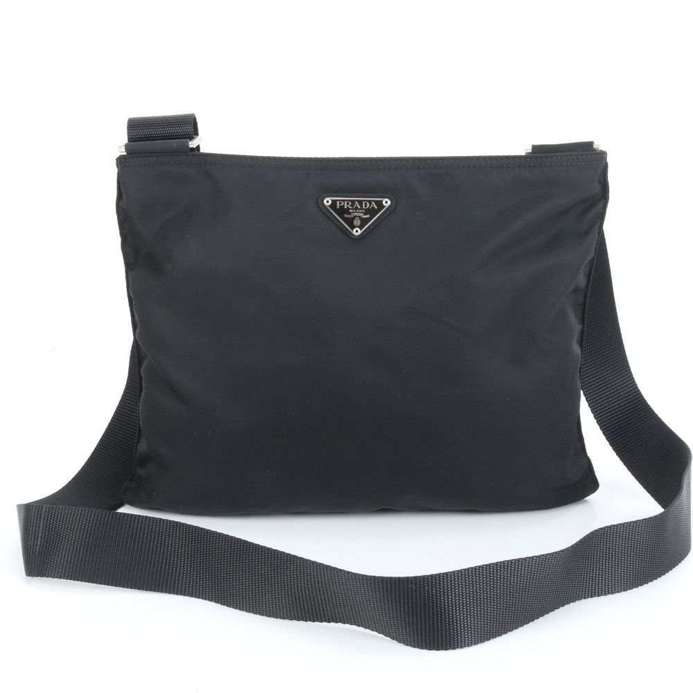 極美品 プラダ テスート ナイロン 三角ロゴ レザー ショルダーバッグ