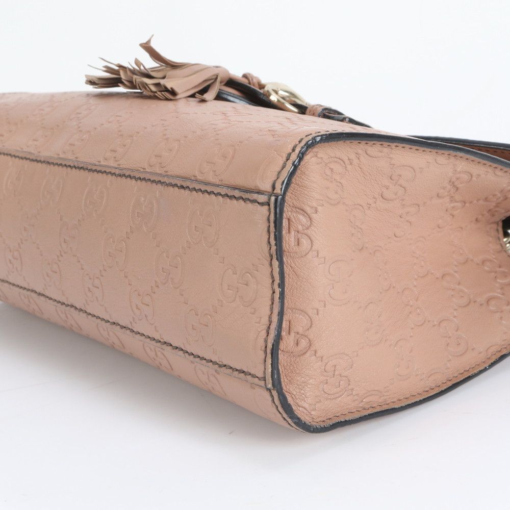 極美品 グッチ グッチシマ エミリー ホースビット レザー チェーン