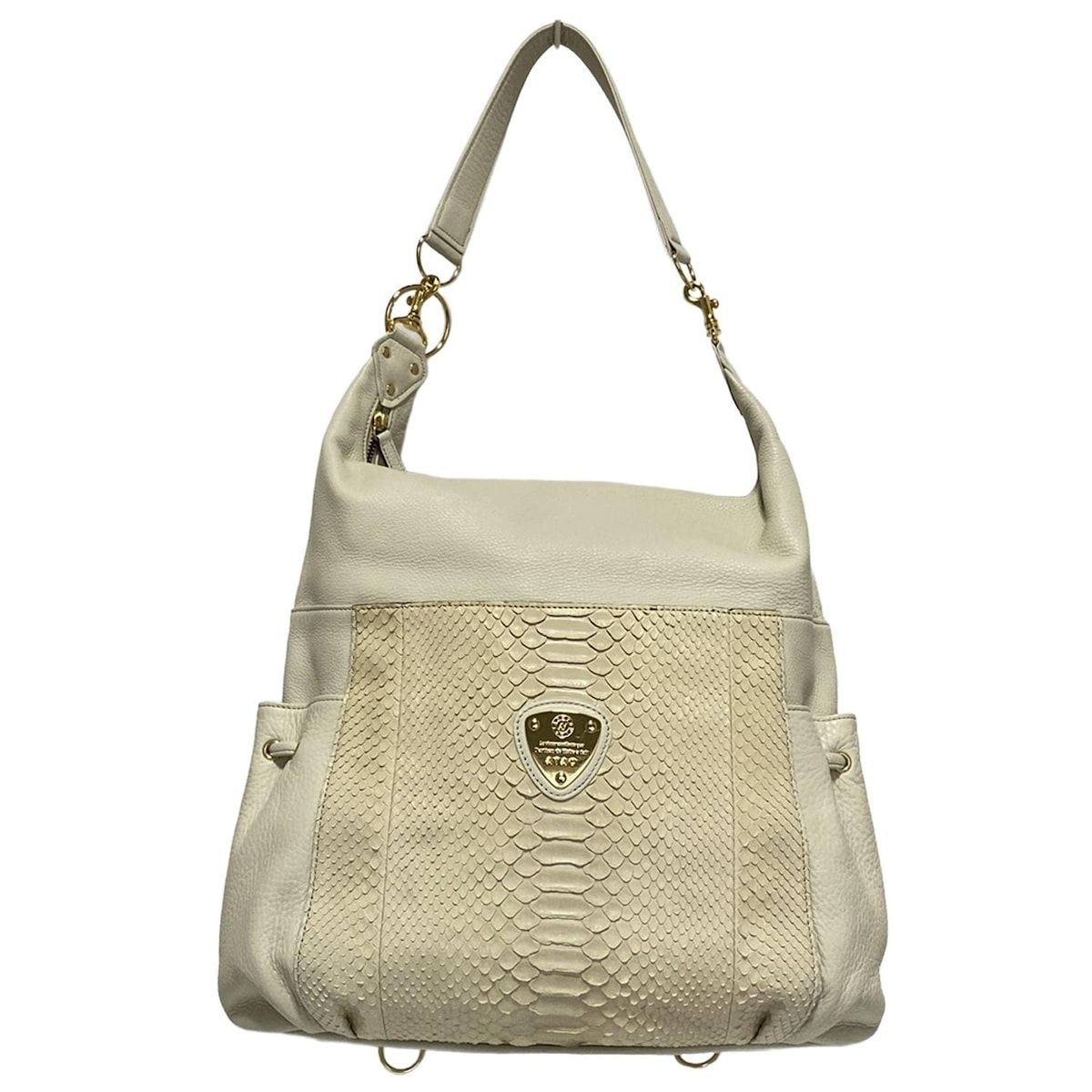 ATAO(アタオ) ショルダーバッグ - アイボリー×ベージュ ストラップ着脱