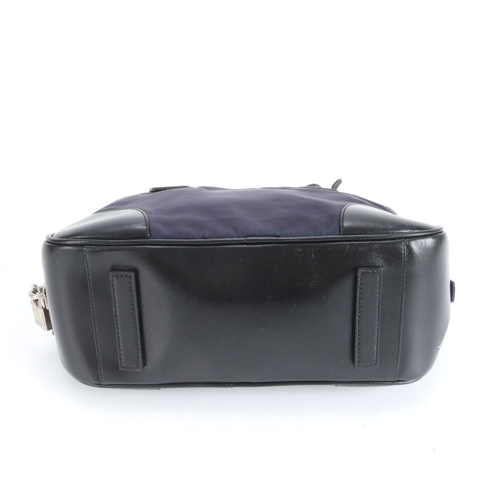 極美品 プラダ テスート ナイロン 三角ロゴ レザー ハンドバッグ