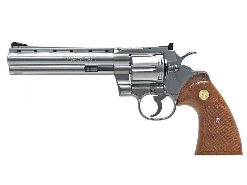 タナカ コルトパイソン 357マグナム 6インチ Rモデル ステンレスフィニッシュ モデルガン ランクAトイガン