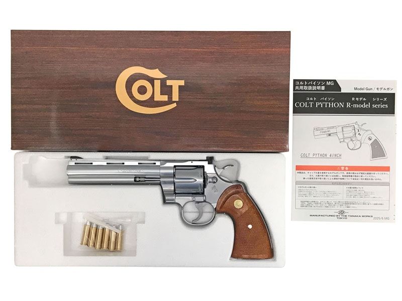 タナカ コルトパイソン 357マグナム 6インチ Rモデル ステンレスフィニッシュ モデルガン ランクAトイガン
