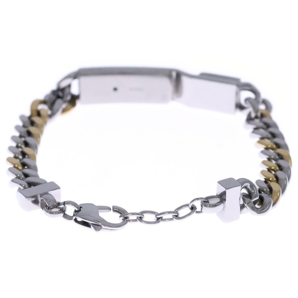 DIESEL (ディーゼル) Dロゴプレート IDチェーンブレスレット シルバー