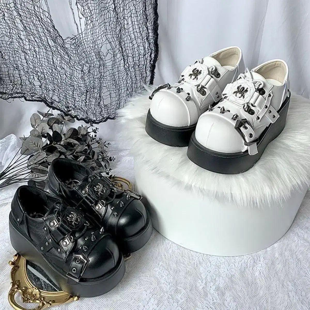 転校生 パンク 厚底 Y2K サンダル (2 COLOR)