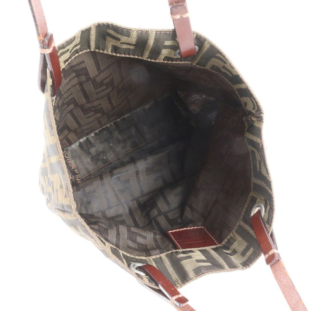 美品 フェンディ FF ズッカ レザー トート バッグ 肩掛け ショルダー