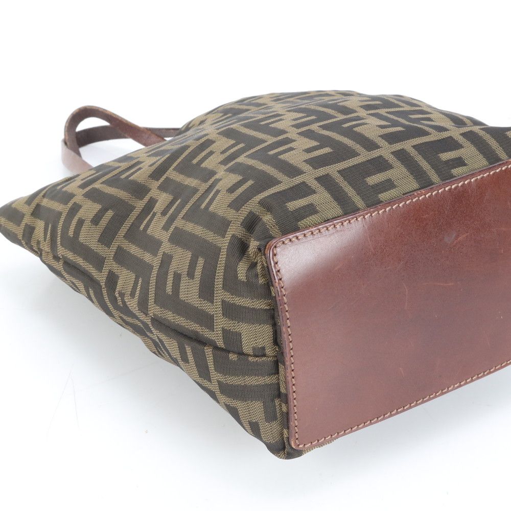 美品 フェンディ FF ズッカ レザー トート バッグ 肩掛け ショルダー