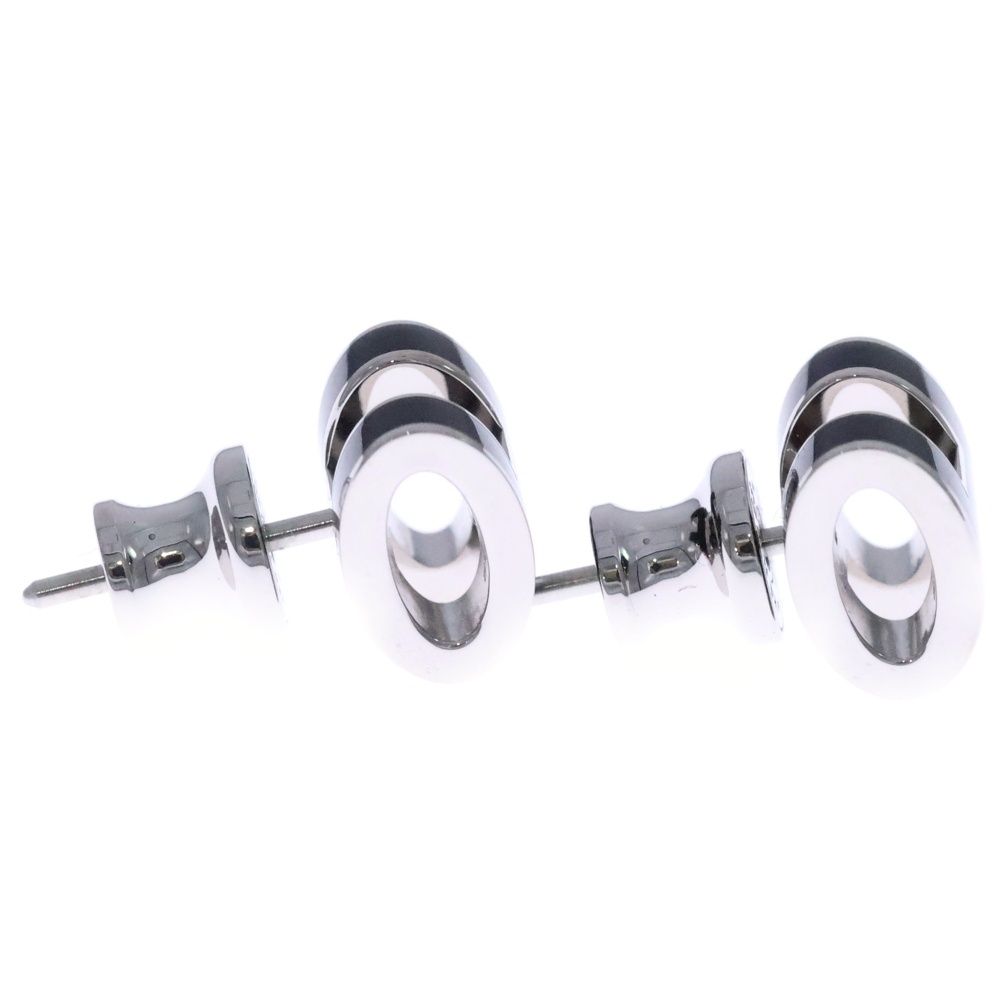 HERMES (エルメス) ポップアッシュ ミニ ピアス ブラック×シルバー