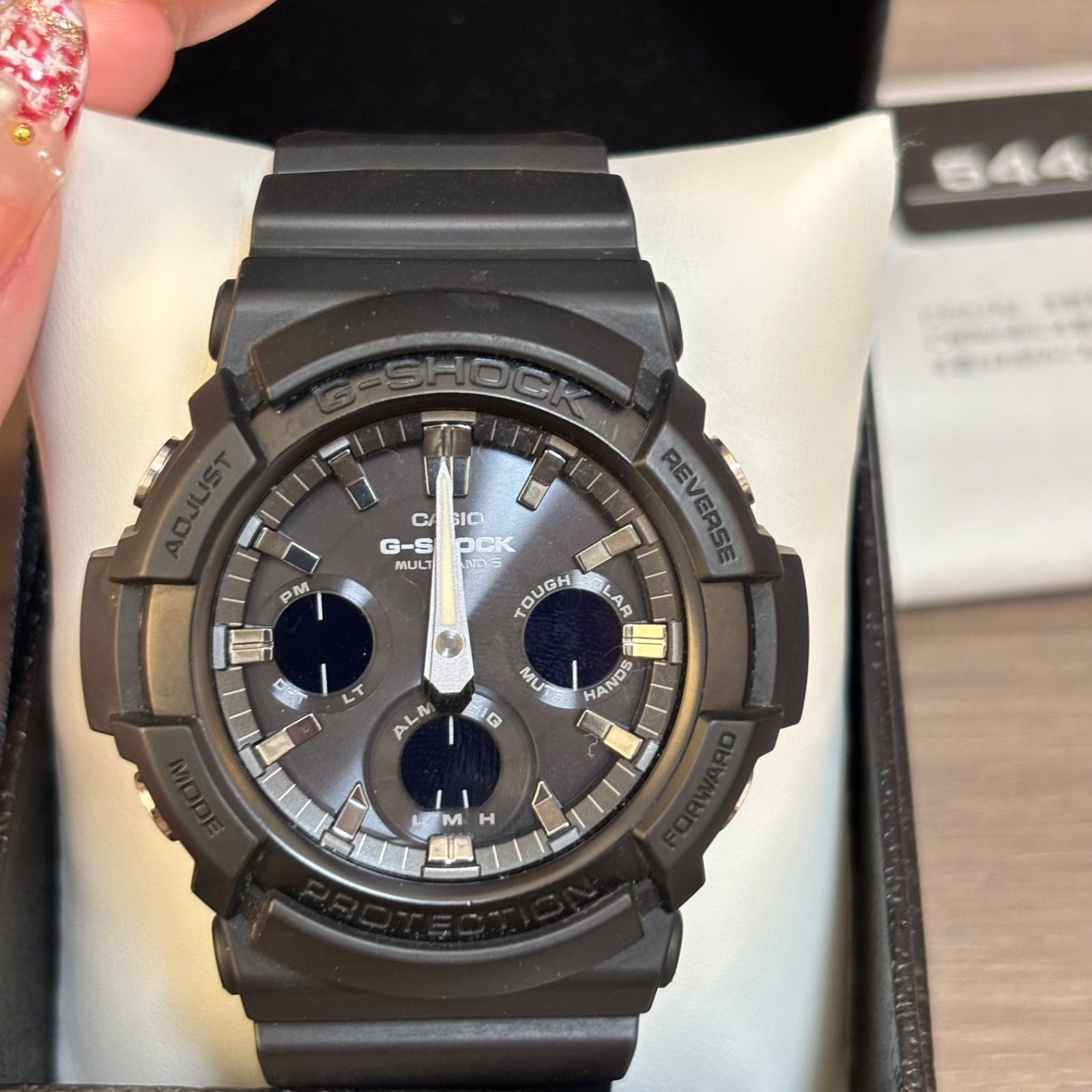 ☆ G-SHOCK GAW-100B ブラック ソーラー 電波なしモデル 5444 説明書 