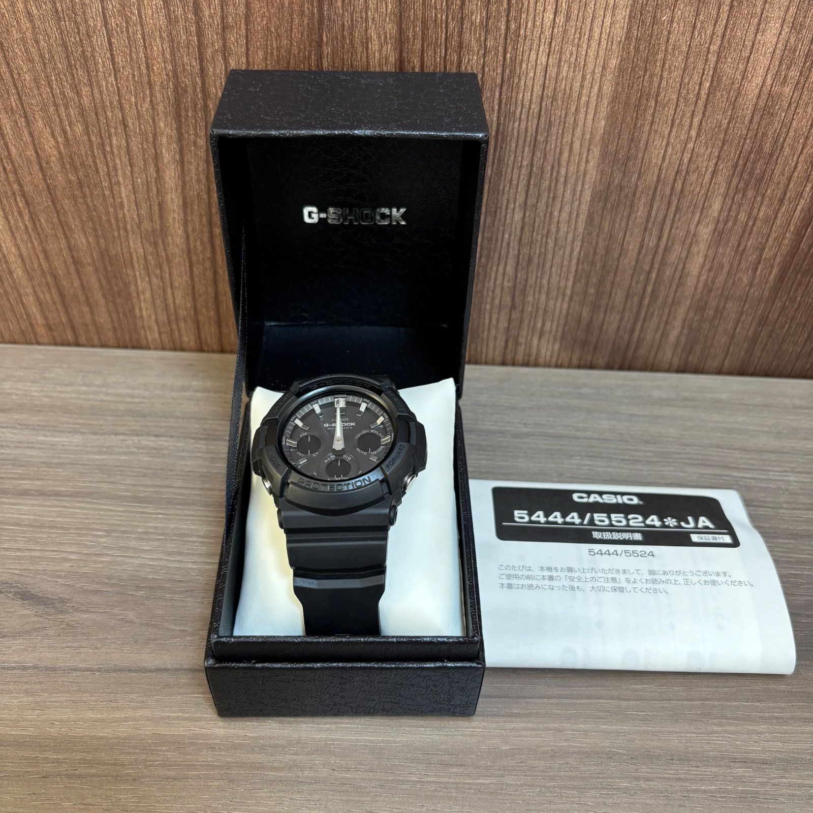 ☆ G-SHOCK GAW-100B ブラック ソーラー 電波なしモデル 5444 説明書 