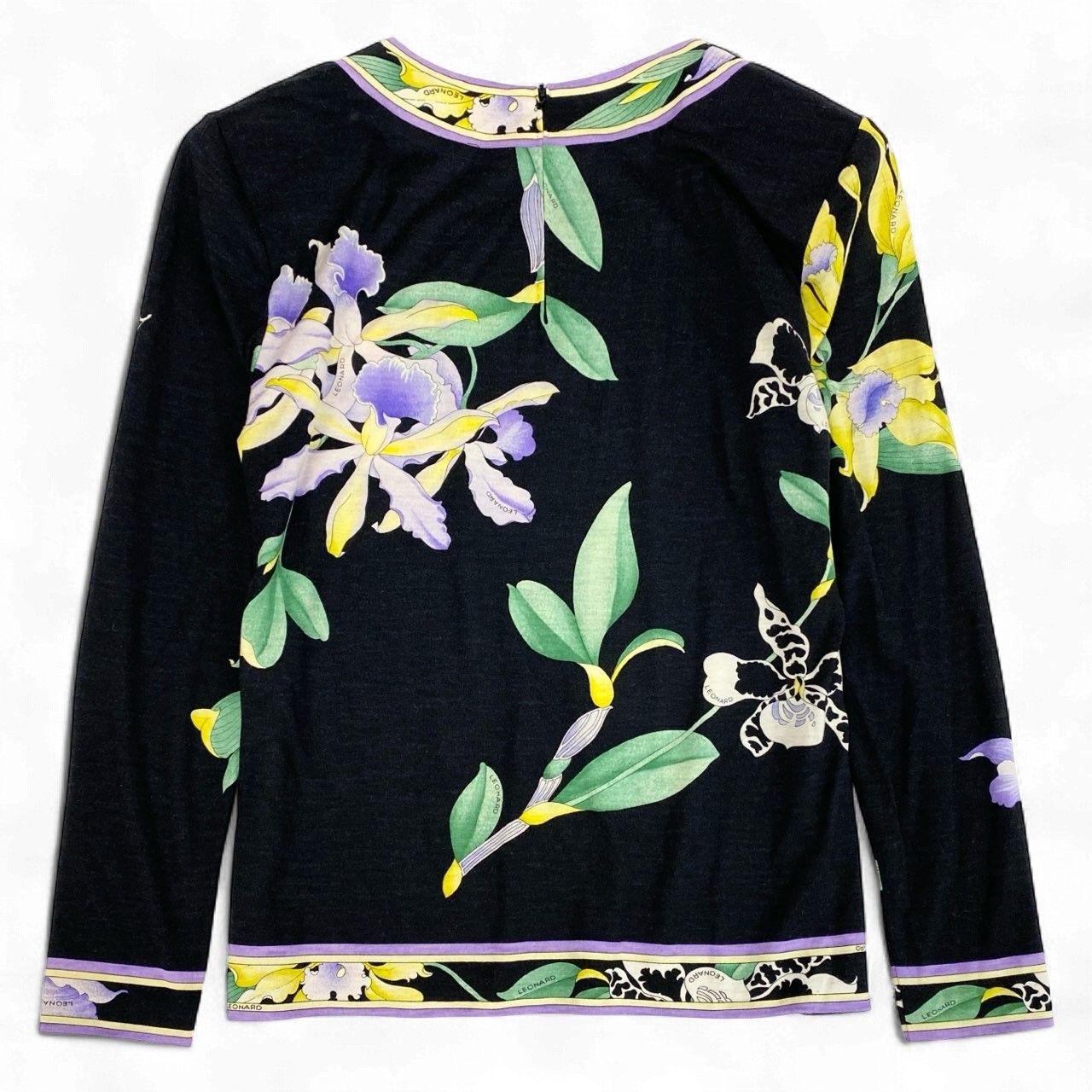 76k21 LEONARD FASHION レオナール ロングスリーブ カットソー クルー