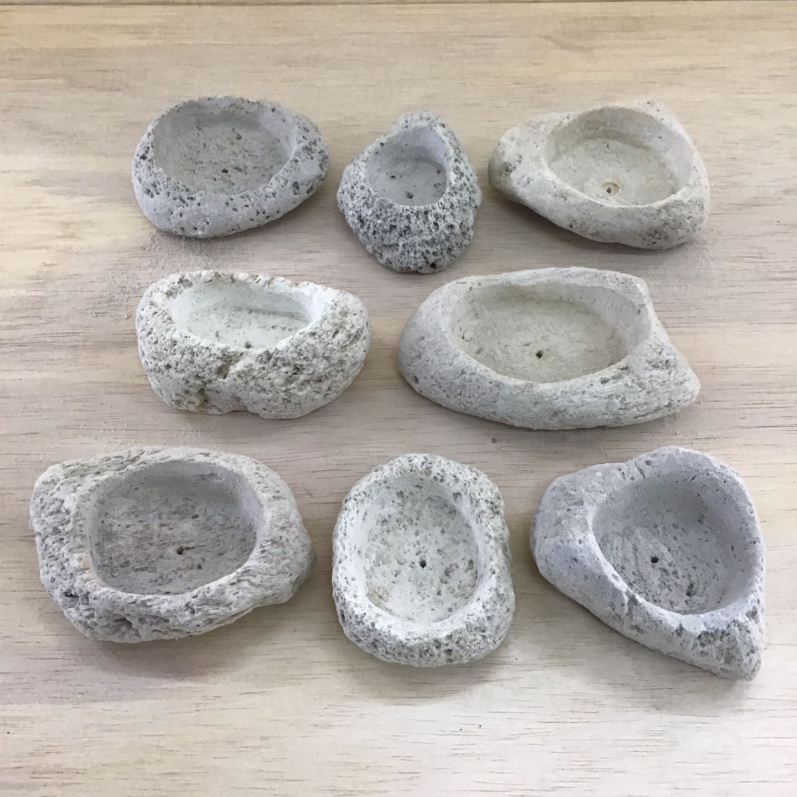 軽石 鉢 8個セット 自然形状 大量につき，大安売り 激安お買い得 軽石 鉢 8個セット 自然形状 大量につき，大安売り 激安お買い得 軽石