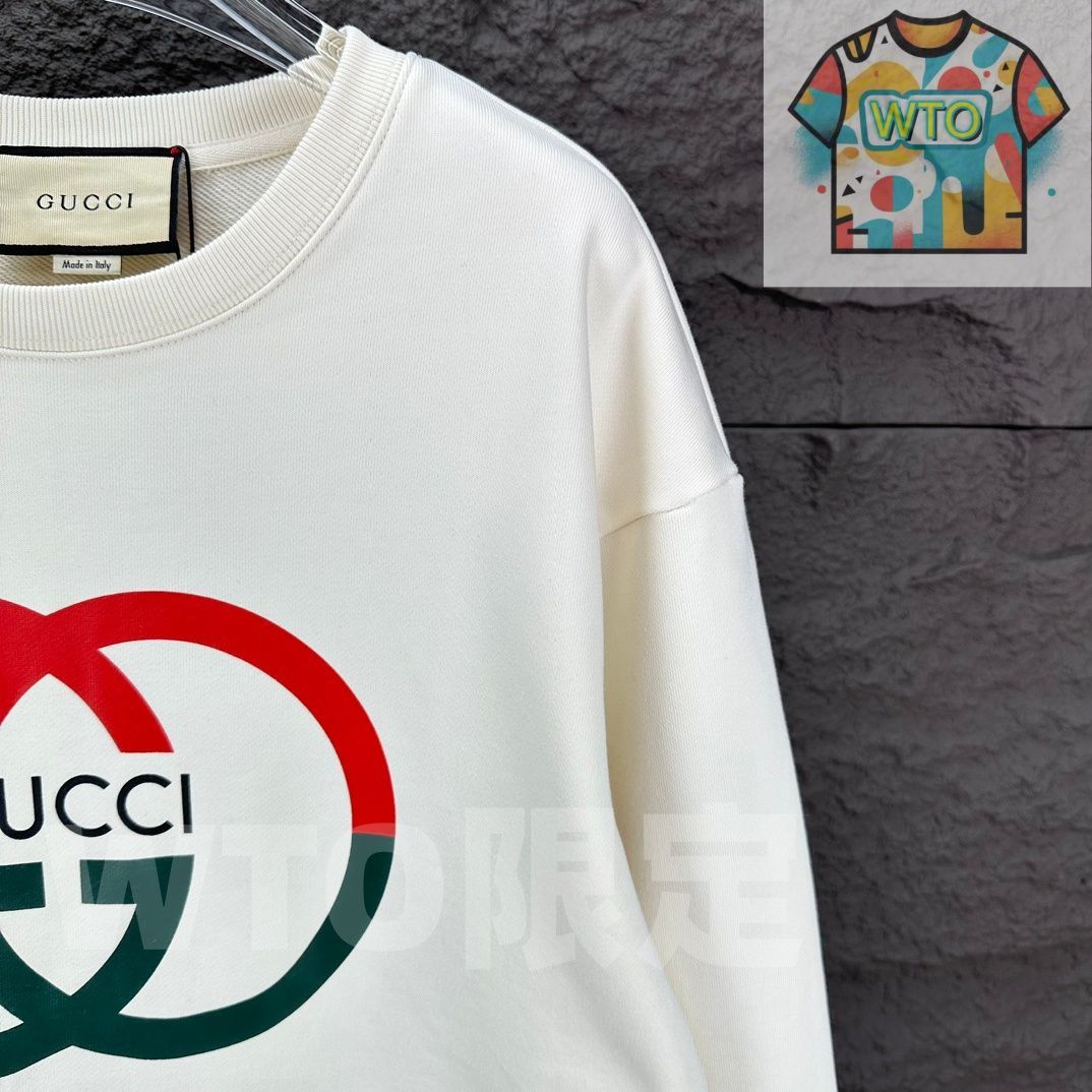 GUCCI 2025新作 ロゴプリント クルーネックスウェット [本日特価|新品