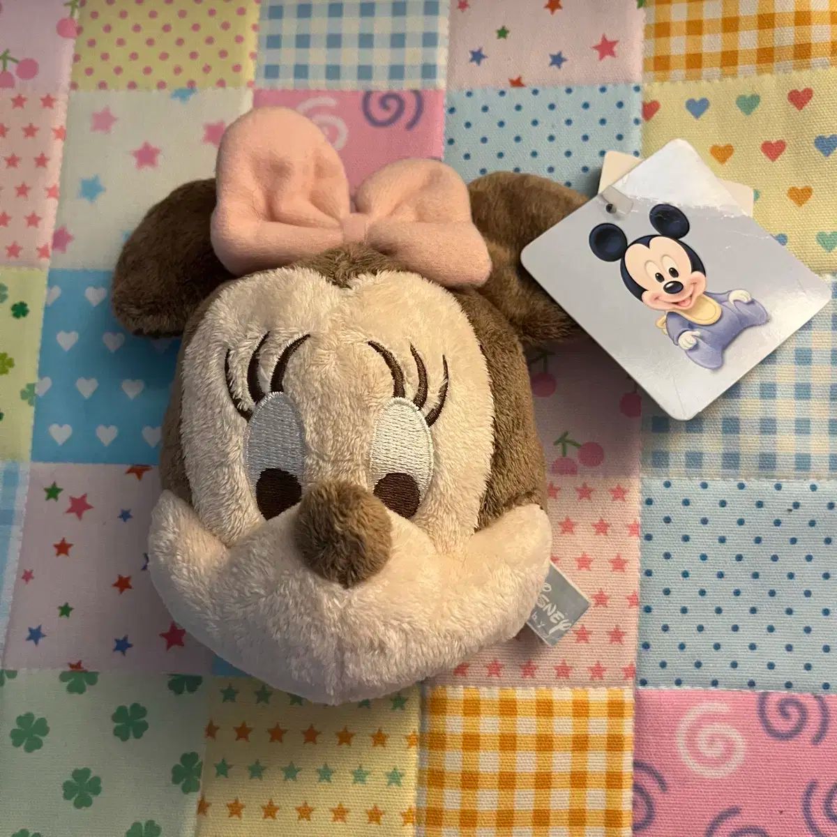 新品) クラシック ディズニー ベイビー ミニーマウス リールパス ぬいぐるみ キーホルダー