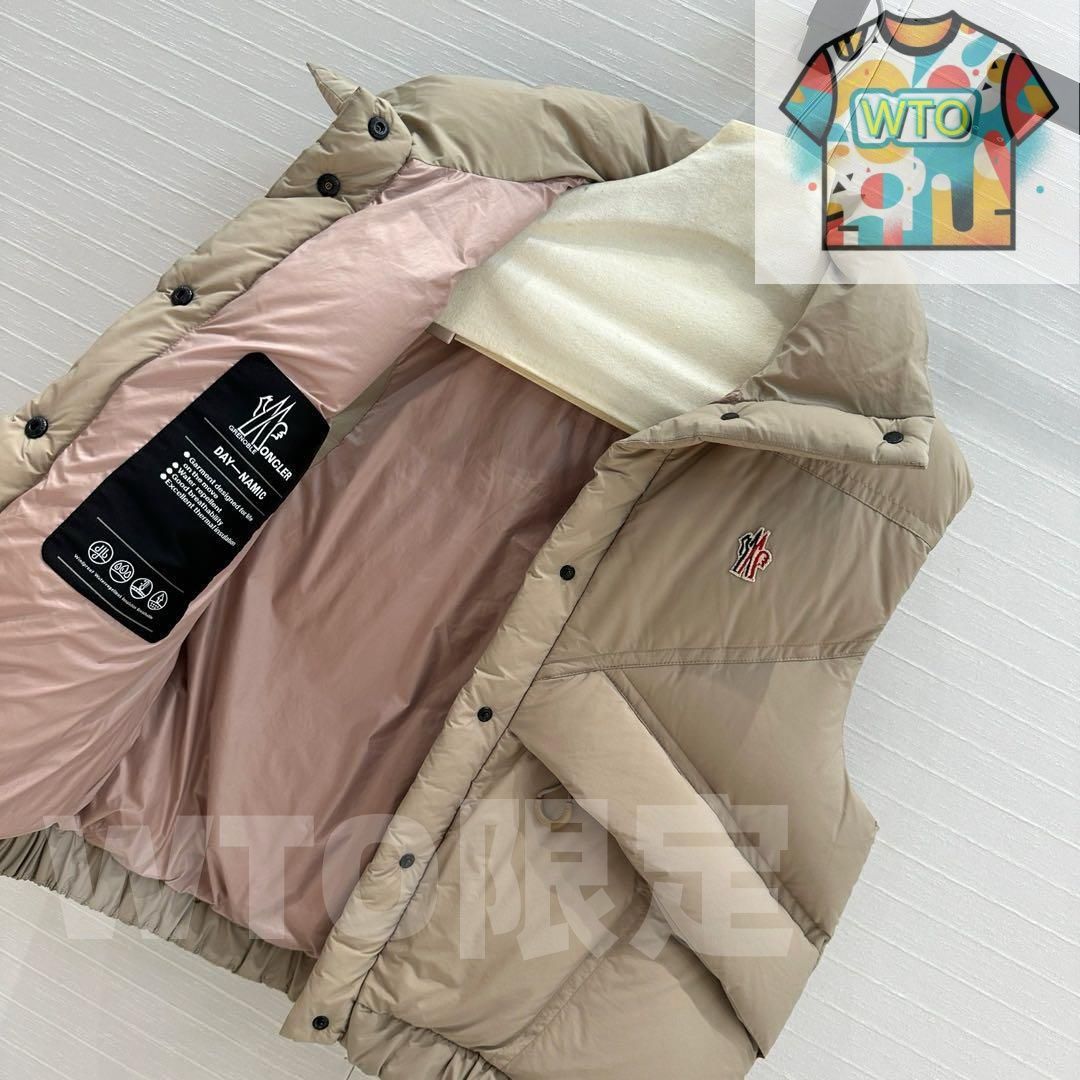 MONCLER ベージュ ダウンベスト｜本日限定特価｜新品未使用 - メルカリ