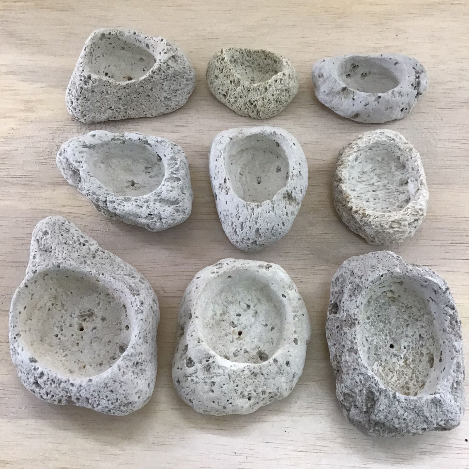 オーダー専用軽石鉢 アイテラスの軽石鉢 9点セット｜軽量＆通気性抜群｜観葉植物や多肉植物