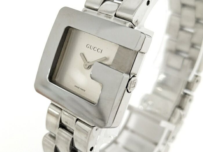 GUCCI レディース 腕時計 Gスクエア SS クオーツ シルバー文字盤 3600L