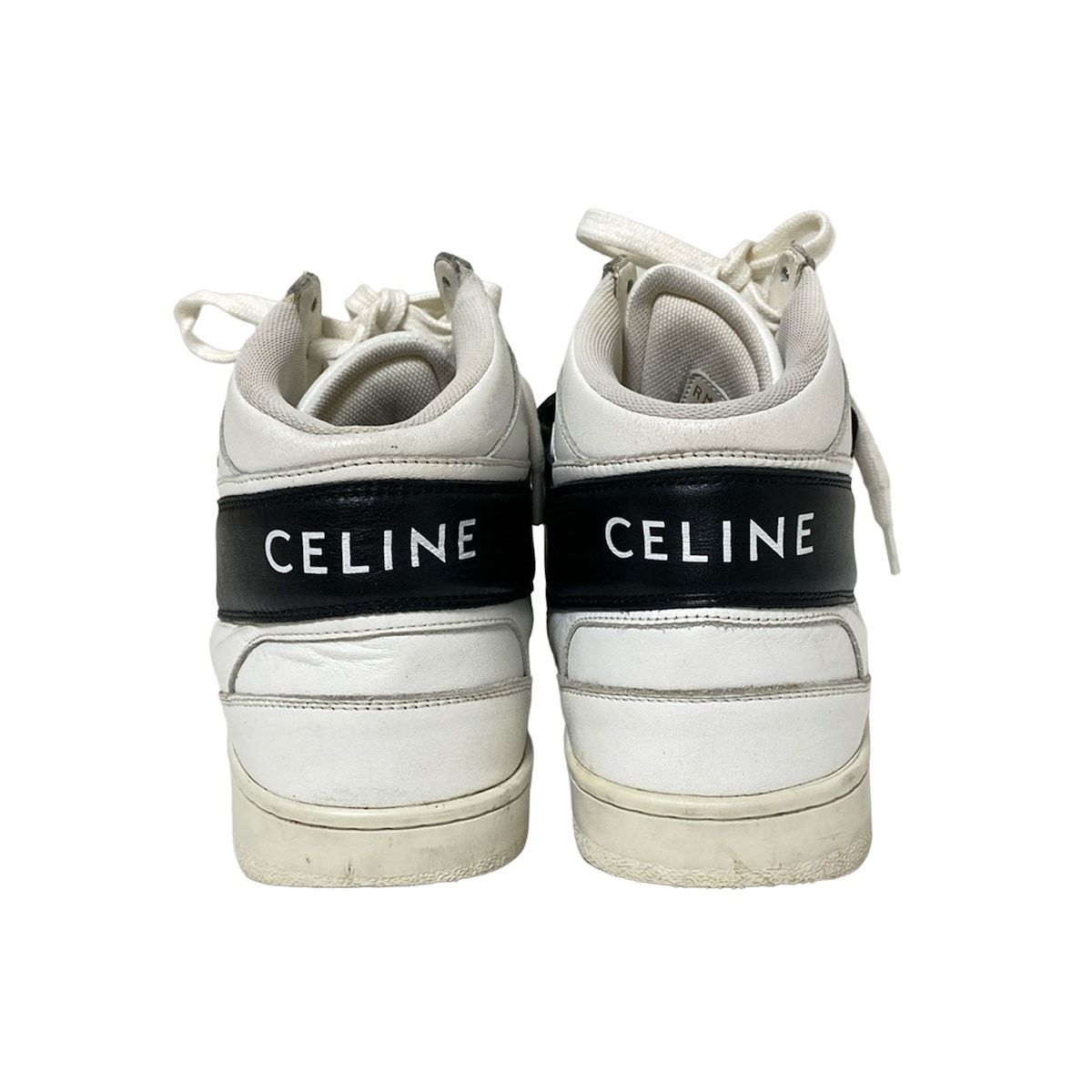 CELINE(セリーヌ) スニーカー 38 レディース - 白×黒 ハイカット