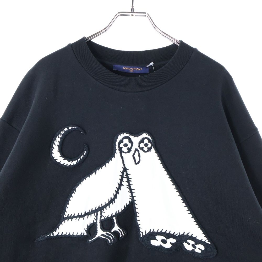 309【美品】ルイヴィトン‪☆オウルパッチスウェット LVコミックス 23SS LOUIS VUITTON (ルイヴィトン) LVコミックスオウルパッチクルーネック