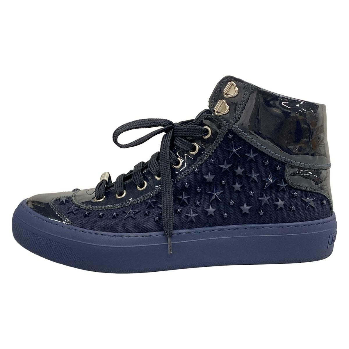 【新品】JIMMY CHOO ジミーチュウ ☆ 星 スタッズ レザースニーカー JIMMY CHOO(ジミーチュウ) スニーカー 41 メンズ - ダークネイビー