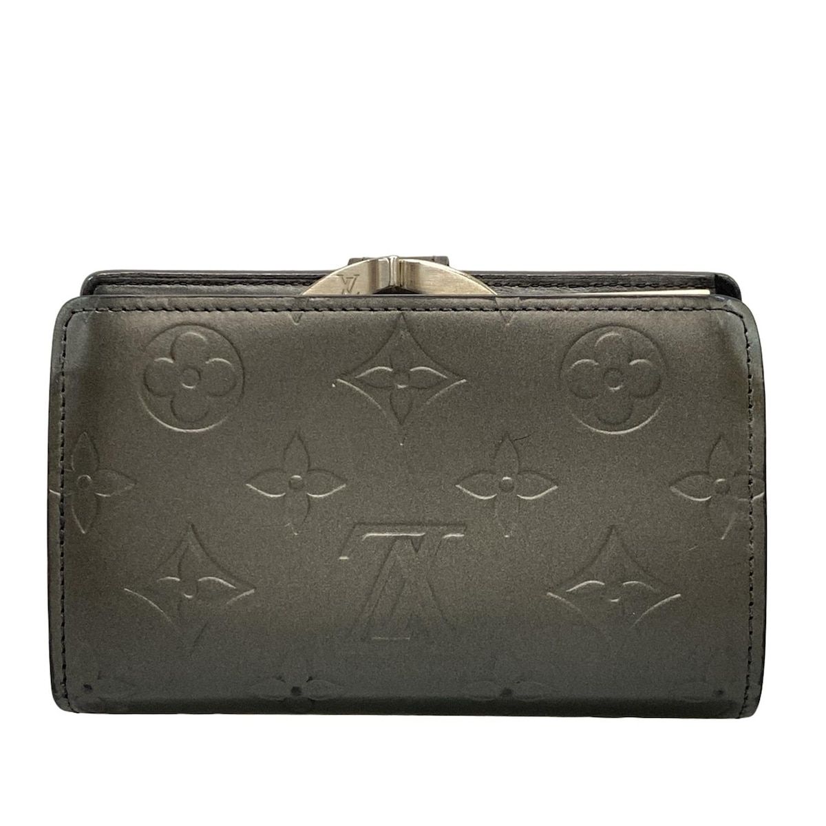 Louis Vuitton 二つ折り財布 　グレー　ヴェルニ Louis Vuitton 二つ折り財布 グレー ヴェルニ