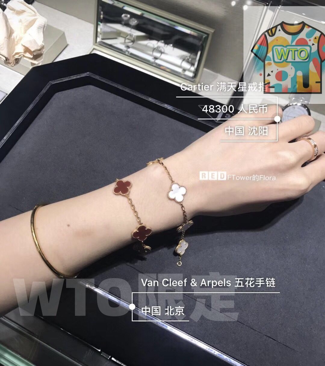 Van Cleef & Arpels] アルハンブラ マザーオブパール ペンダントセット