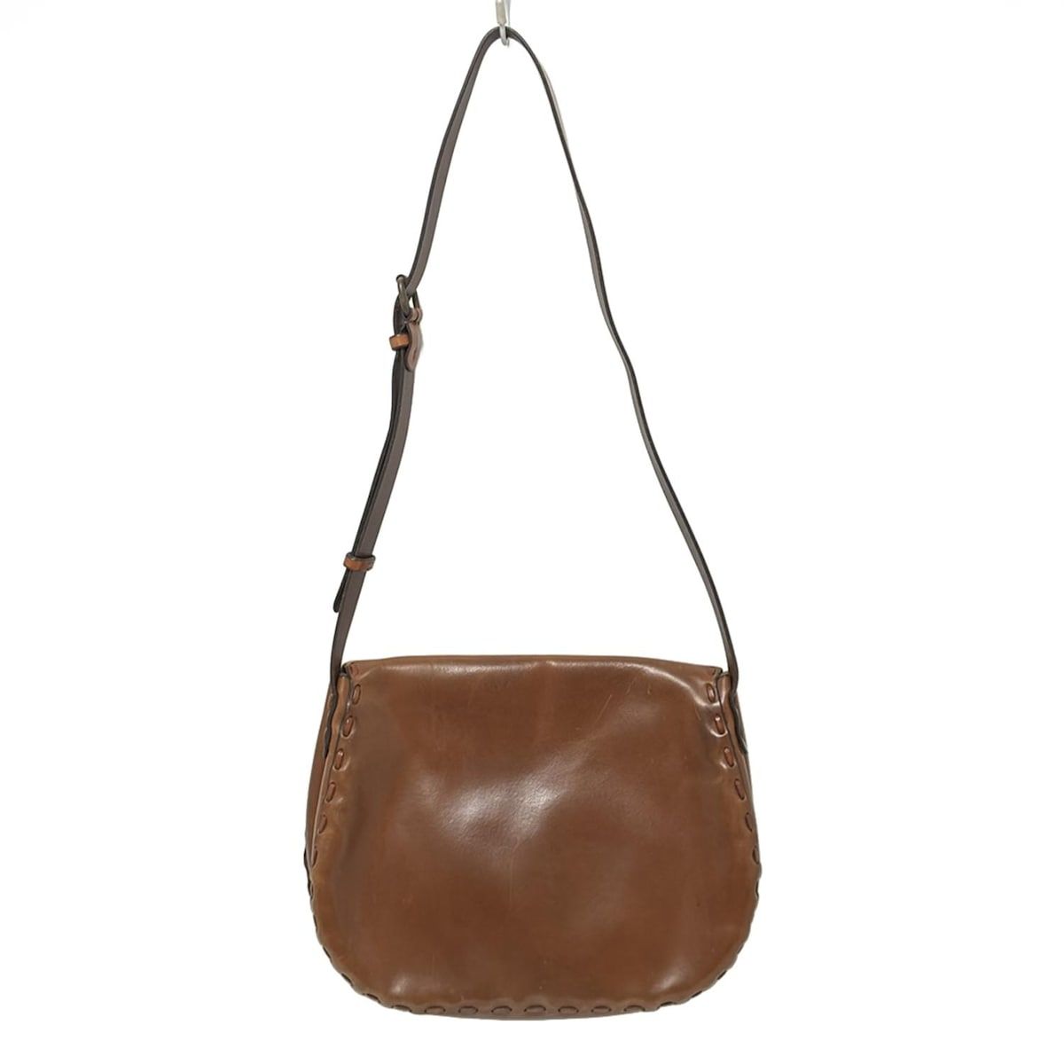 HENRY CUIR(アンリークイール) ショルダーバッグ - ブラウン ビーズ