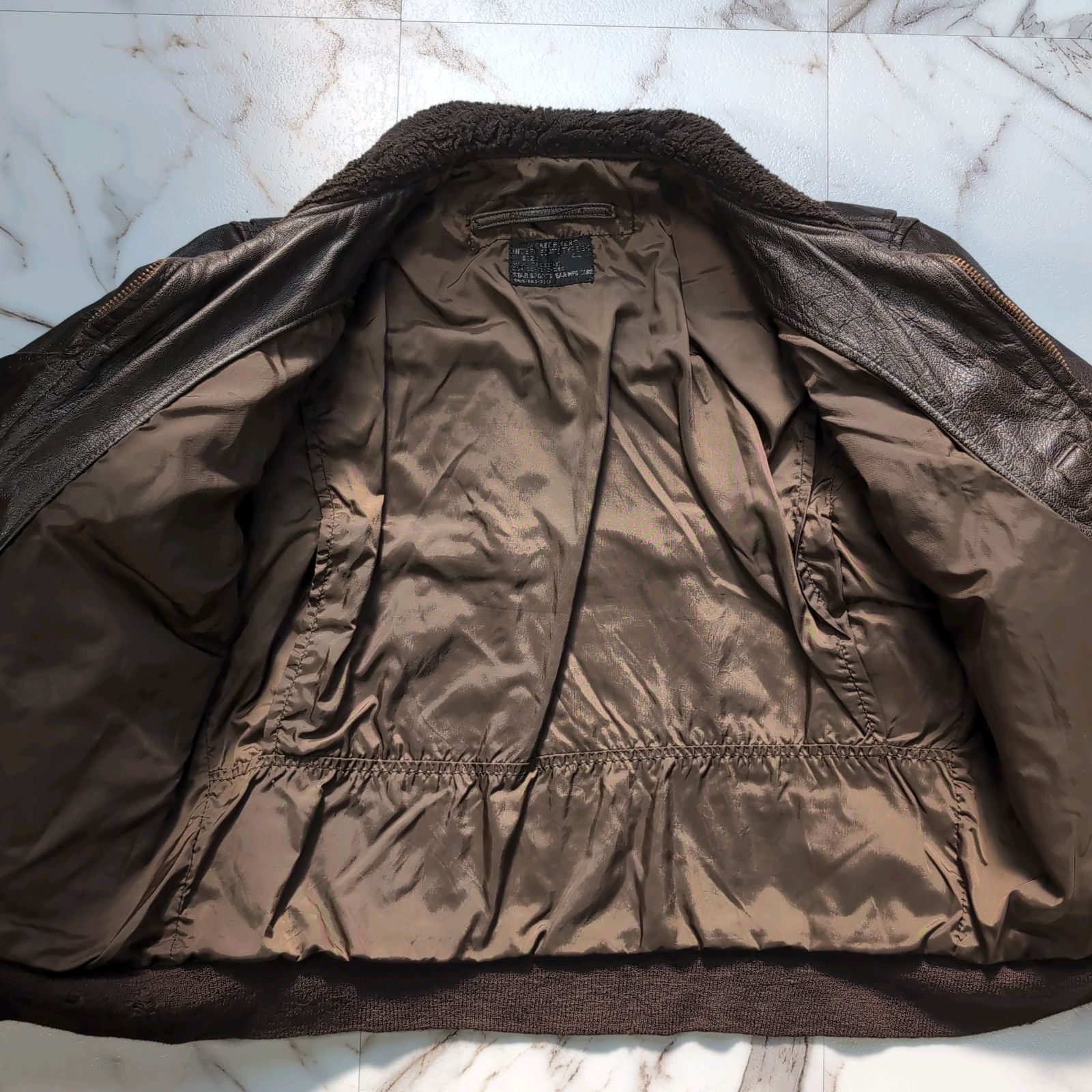 70s 1971年 米海軍実物 USNパンチング STAR SPORTSWEAR G-1 フライト 