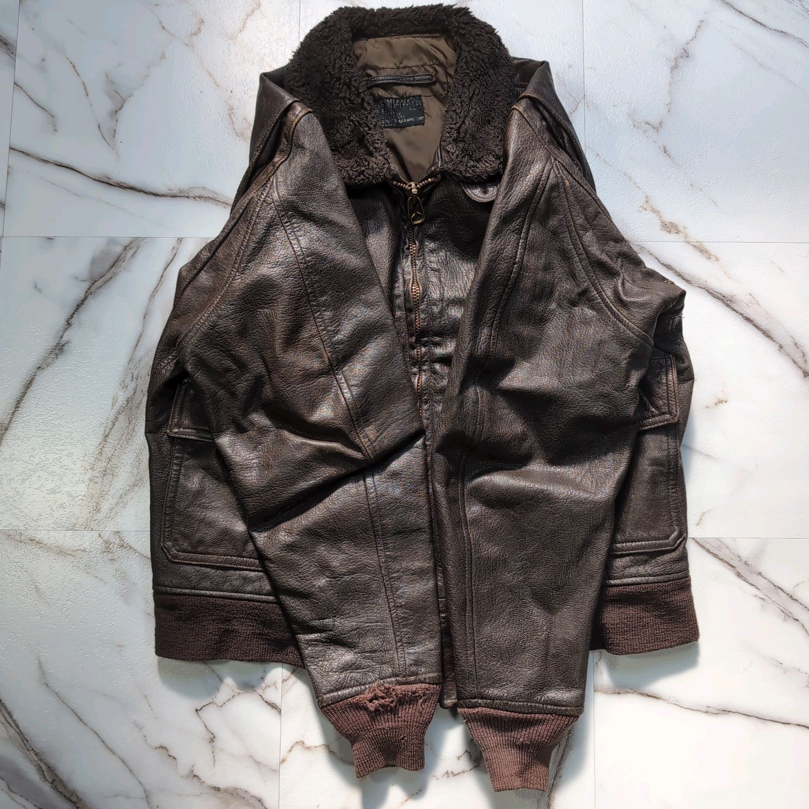 70s 1971年 米海軍実物 USNパンチング STAR SPORTSWEAR G-1 フライト 