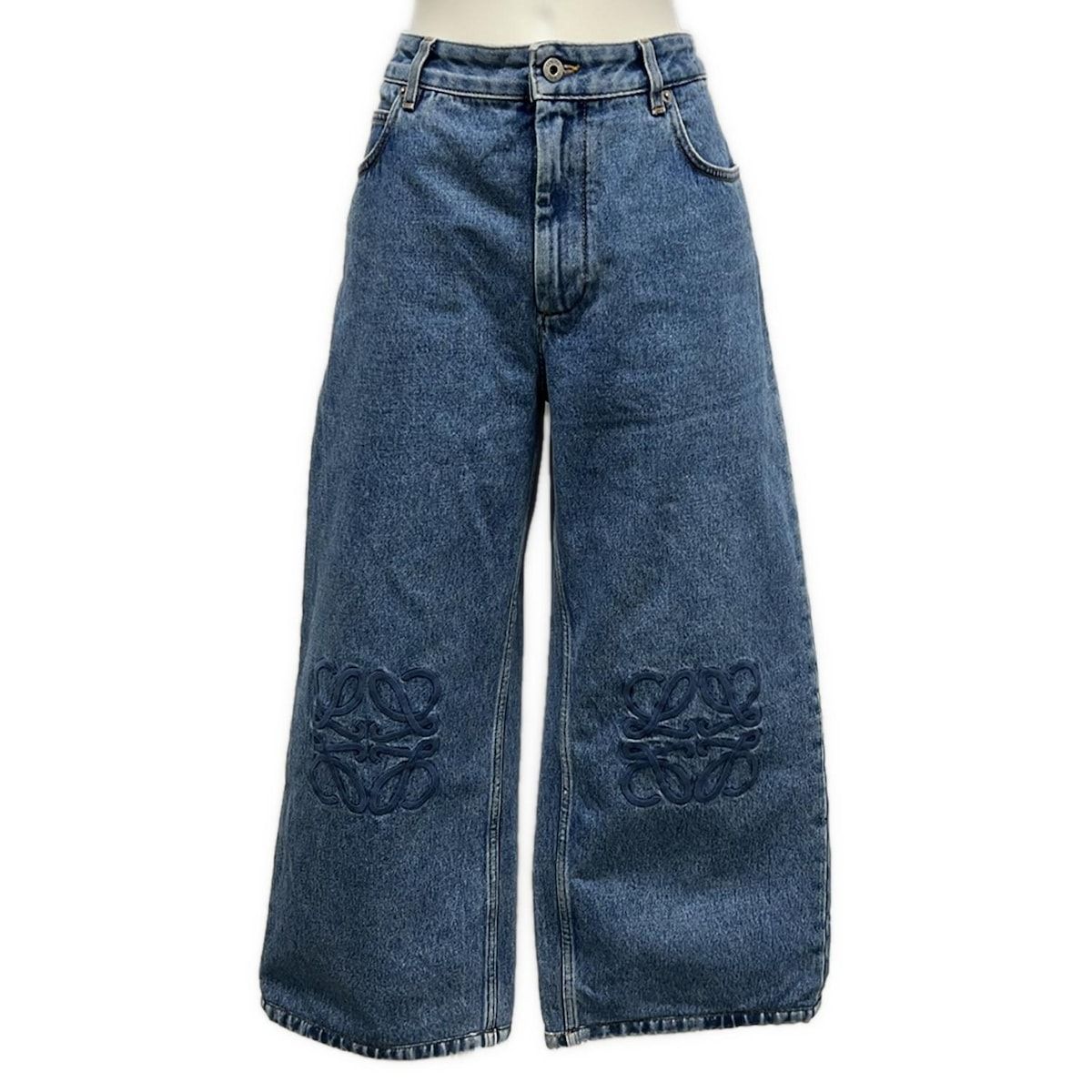 【希少】LOEWE ジーンズ　Navy CulotteJeans デニム　ロエベ 中古・古着通販】LOEWE (ロエベ) Navy Culotte Jeans インディゴ
