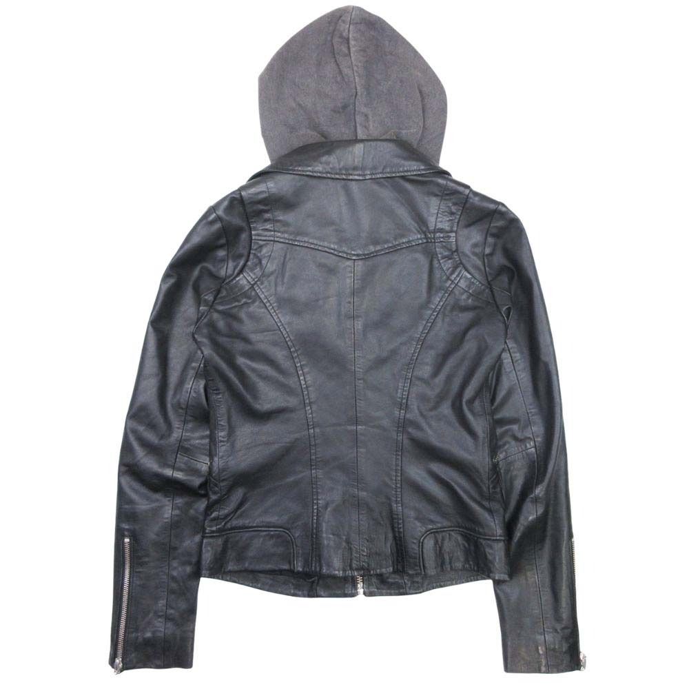 美品 DOMA ドマ フードドッキング レザージャケット ライダース