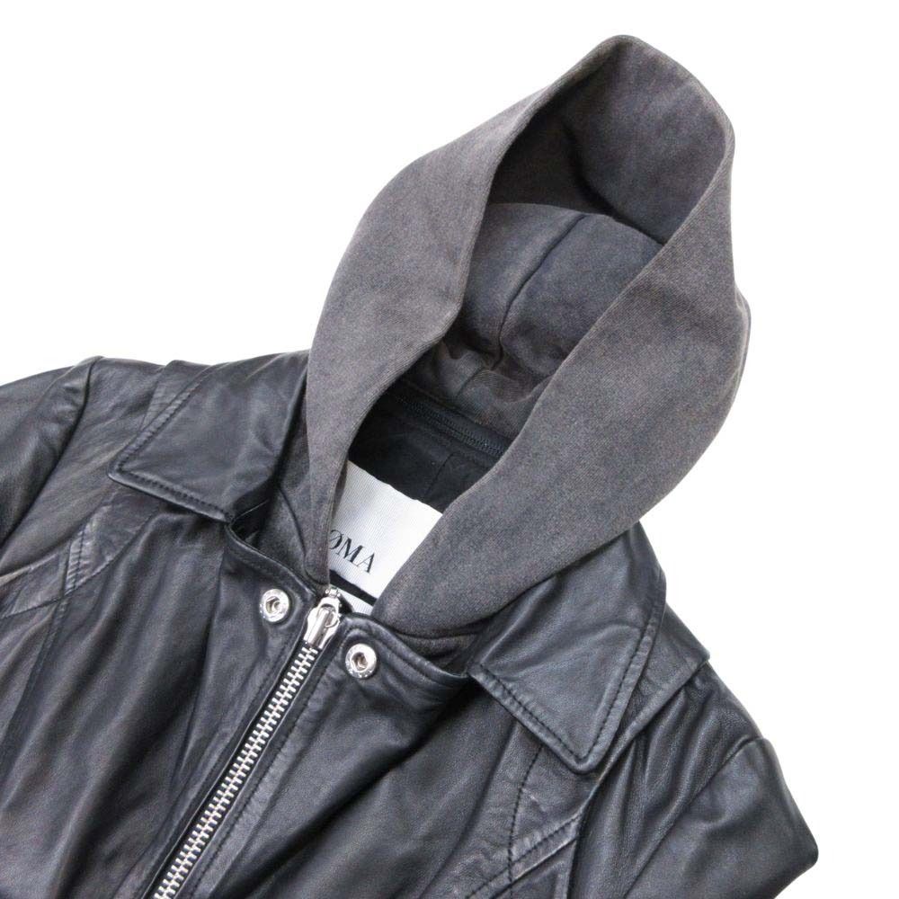 美品 DOMA ドマ フードドッキング レザージャケット ライダース