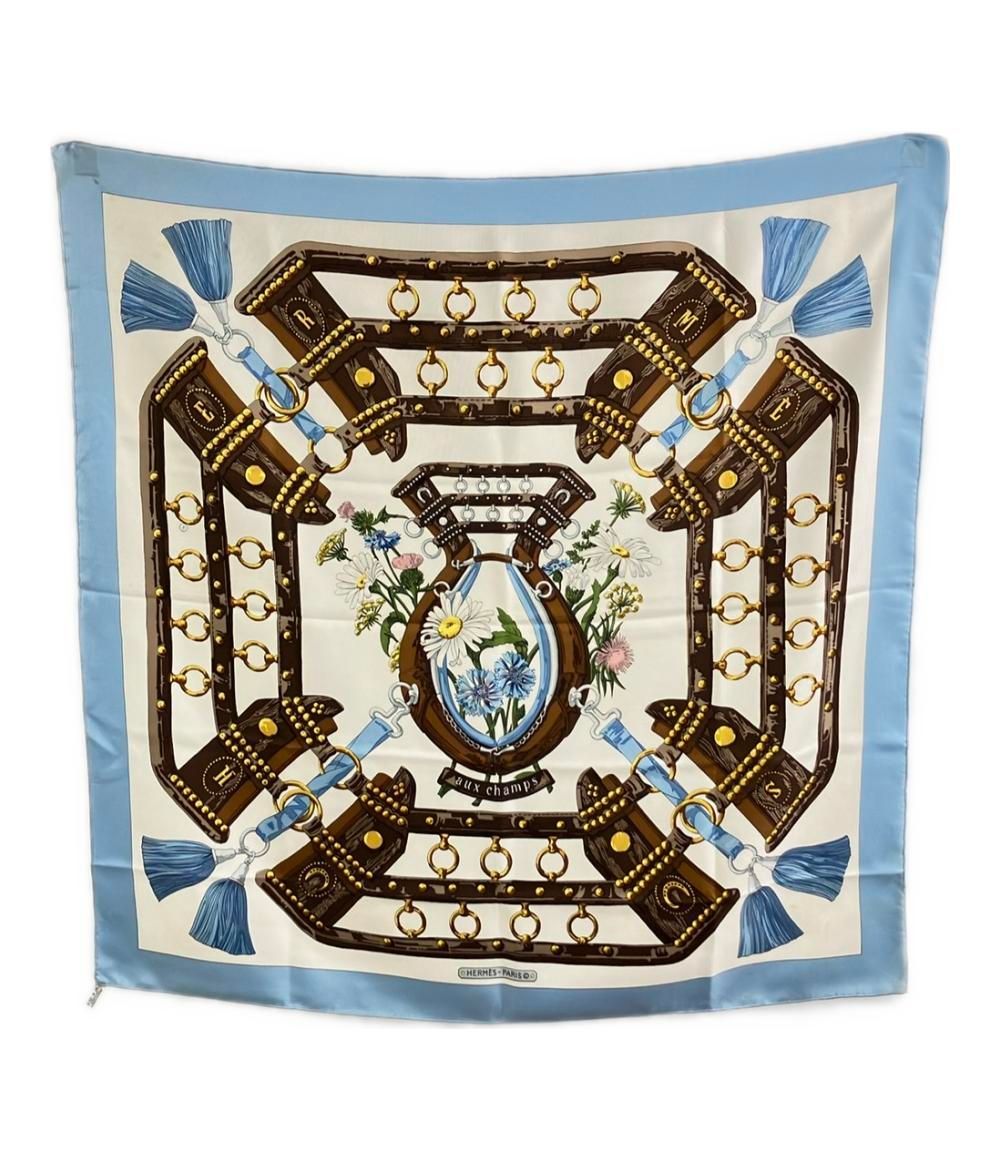 エルメス スカーフ シルク100% カレ90 aux champs レディース HERMES