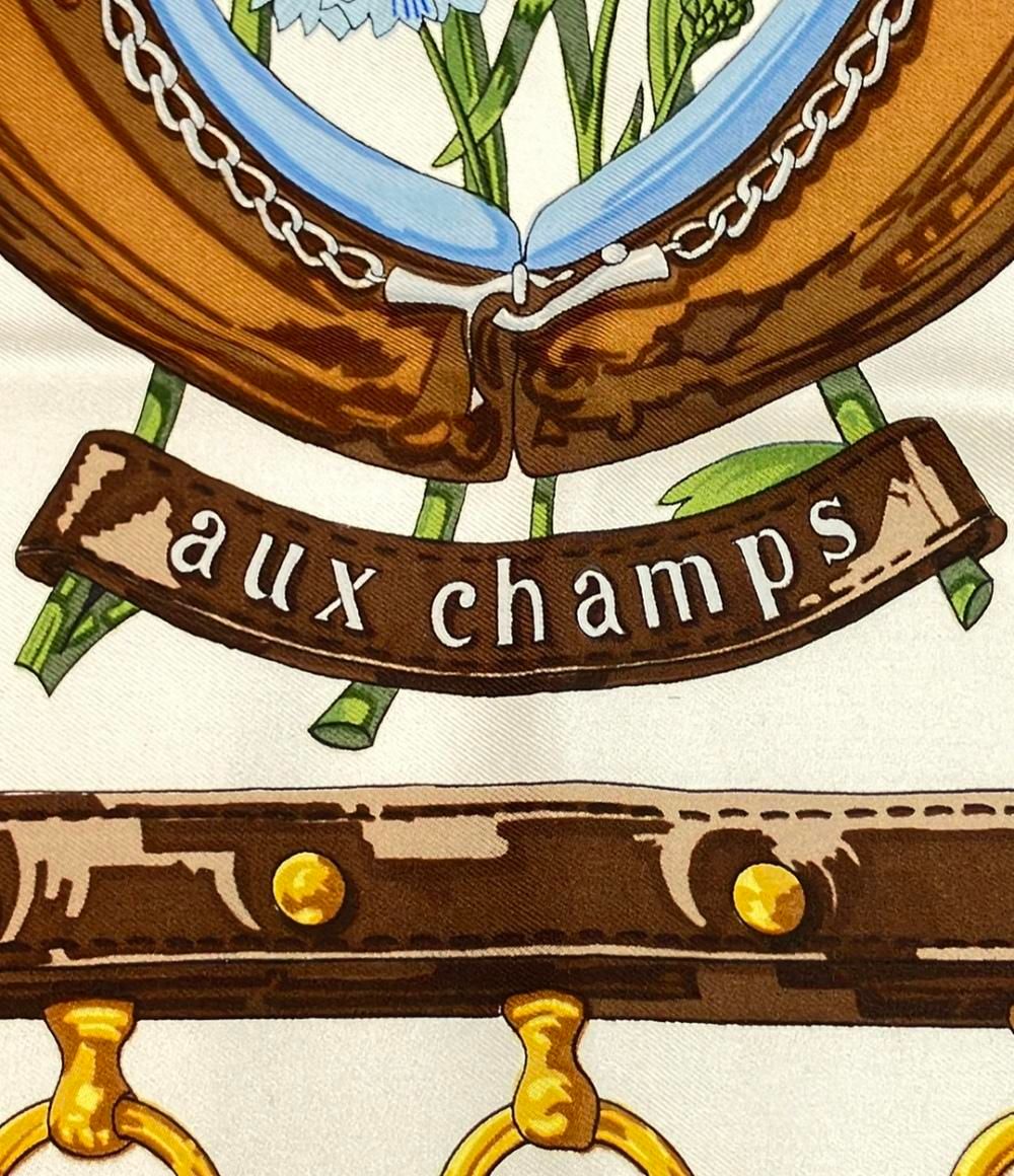 エルメス スカーフ シルク100% カレ90 aux champs レディース HERMES