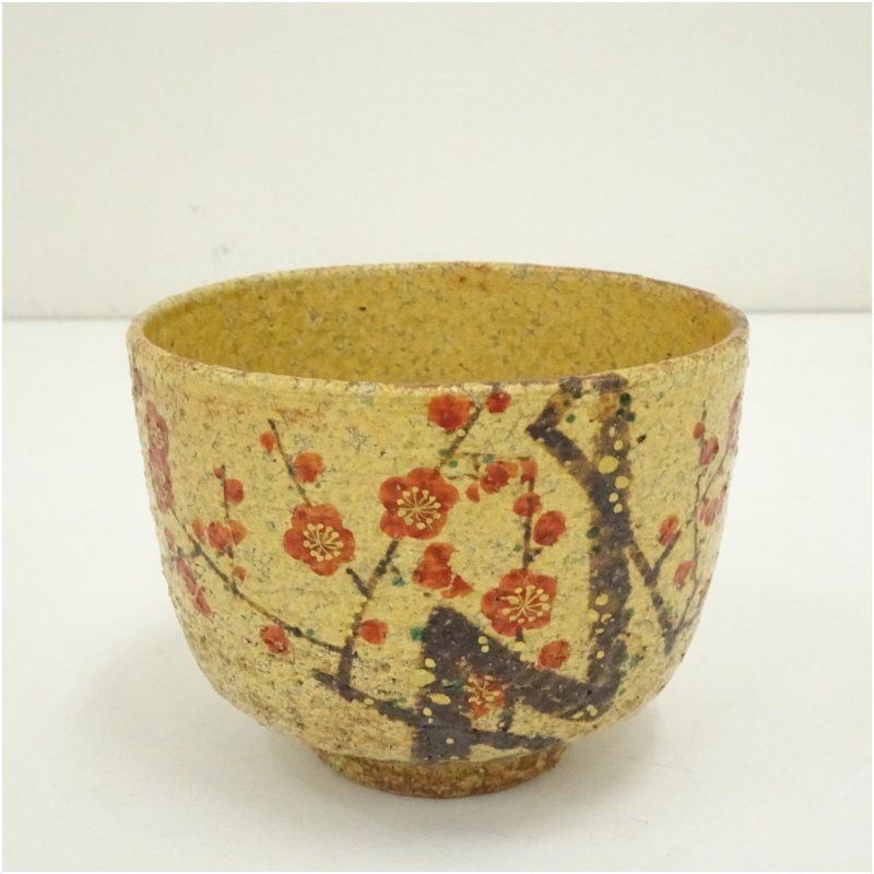444『梅絵 抹茶茶碗』　/骨董品 古美術 古玩 アンティーク 444『梅絵 抹茶茶碗』 /骨董品 古美術 古玩 アンティーク