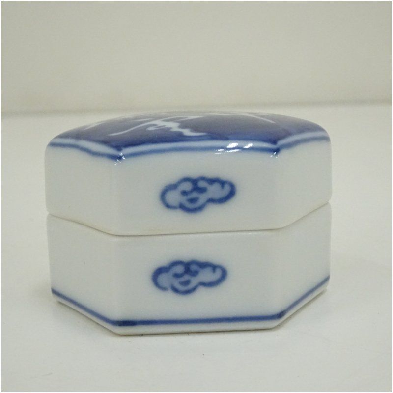 京焼 和峰造 干支申六角香合（箱付） 茶道具 茶道 香道 香道具