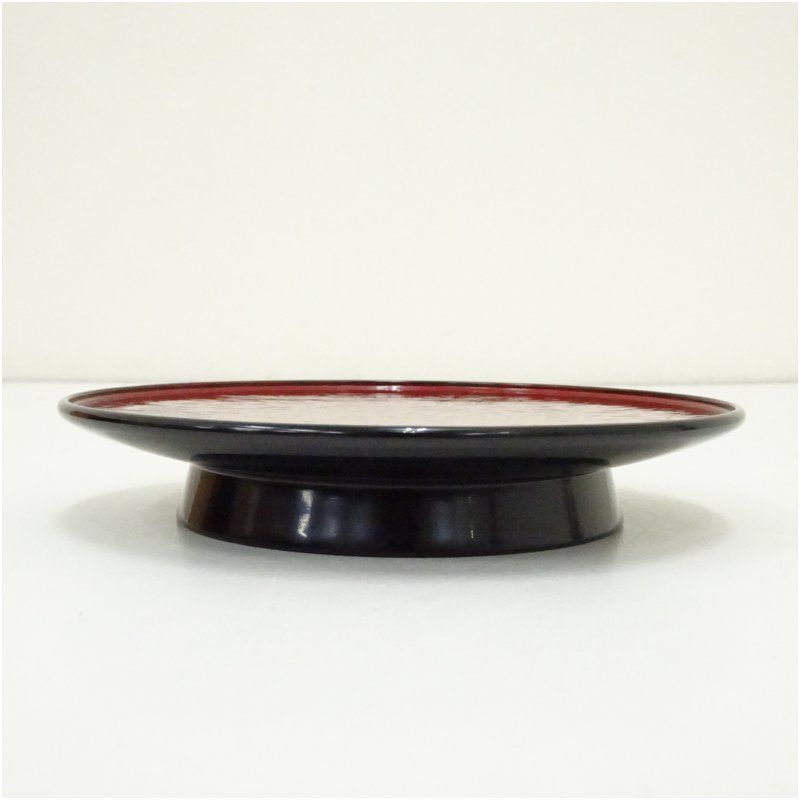 輪島塗 朱角銘々皿 五客 美品 共箱 茶道 懐石道具 送料込 輪島塗 朱角